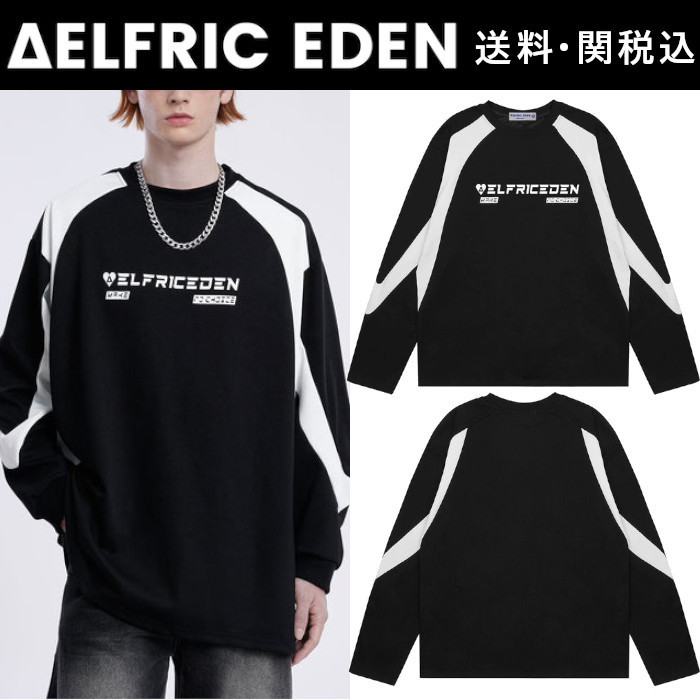 【Aelfric Eden】パッチワーク レーシング スウェットシャツ