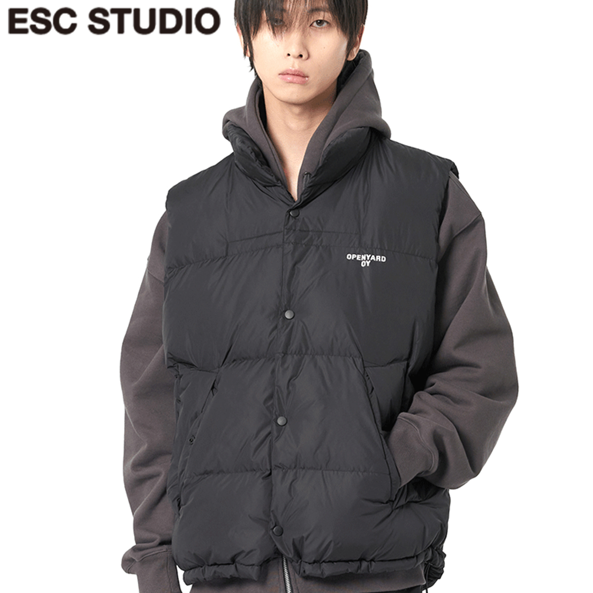 ★OY★B.C DOWN VEST-BLACK★正規品/韓国直送料込/ユニセックス