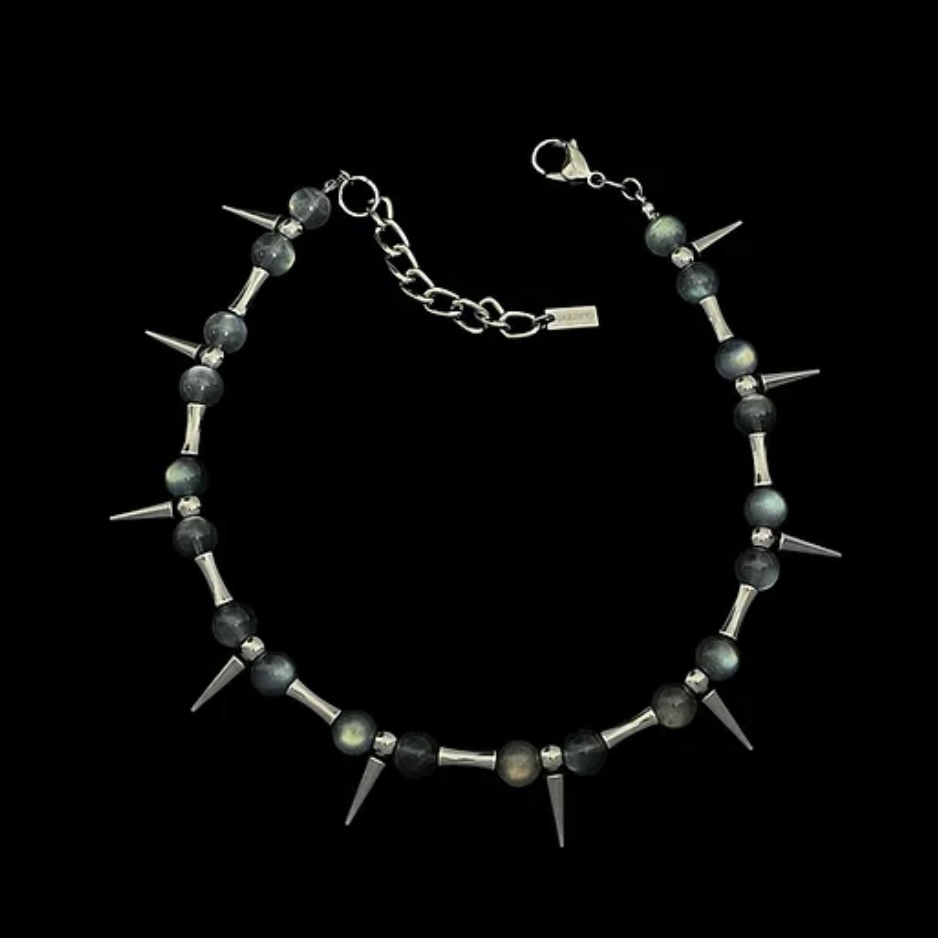 国内で当店のみ 666999 - 7A level of labradorite beads spikes