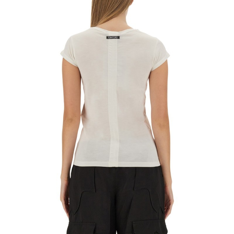 Tシャツ・カットソー TOM FORD FW23 T-SHIRT WITH LOGO (TSJ559_FAX835XAWLB)