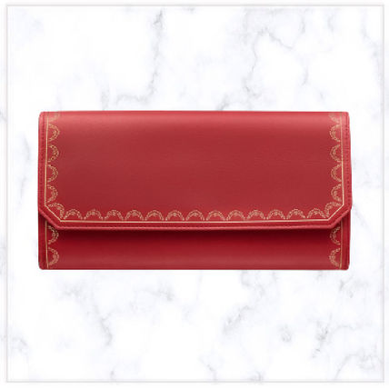 未使用品 Cartier 長財布 ガーランド レッド 30