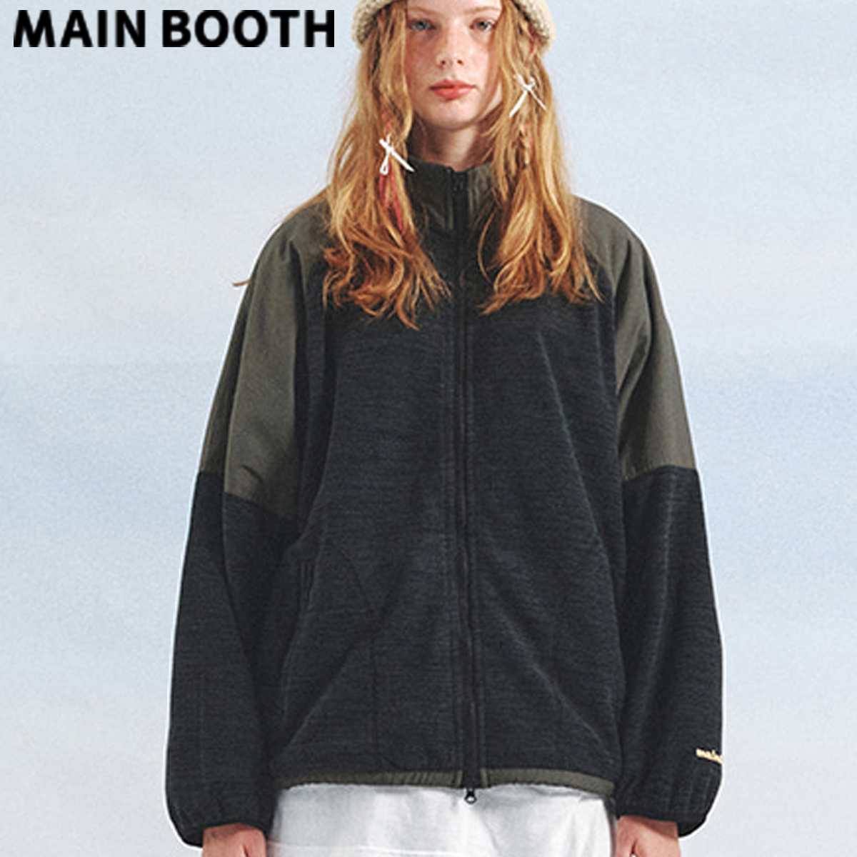 ★MAINBOOTH★Hiker Fleece Zip-Up(BLACK)★正規品/韓国直送料込