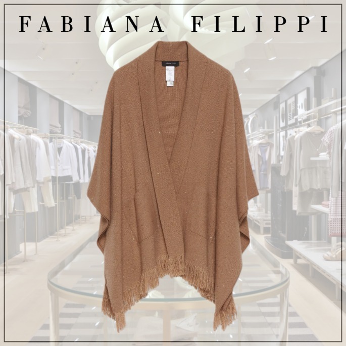[FABIANA FILIPPI] スパンコール付きケープ