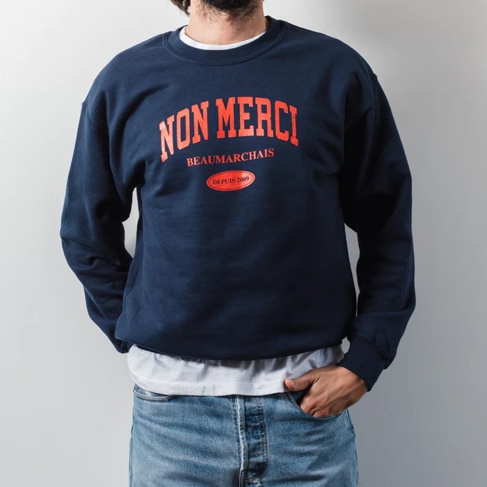 Merci♥College Non Merci ノンメルシー スウェット>★2色
