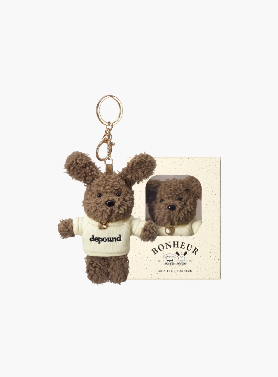 《韓国 DEPOUND》benny keyring ivory / brown キーリング