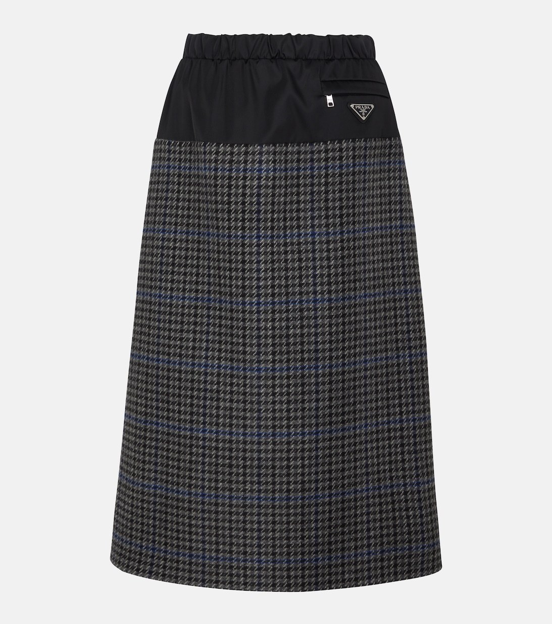 【希少】PRADA Houndstooth wool and nylon midi skirt スカート 希少】PRADA Houndstooth wool and nylon midi skirt スカート