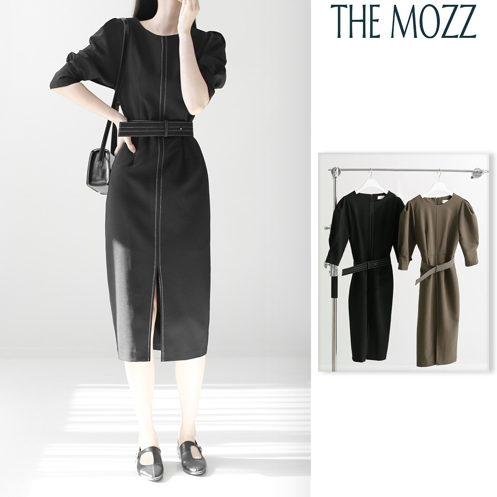 【THE MOZZ】[Premium] Dio Belt Stitch One Piece