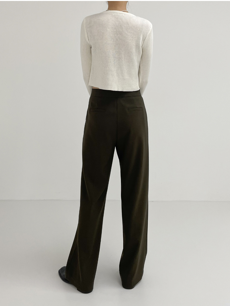 【INCHANT ME】[Hidden Banding]Basic Semi Wide Brushed Slacks INCHANT ME】[Hidden banding] Basic semi-wide slacks (INCHANT