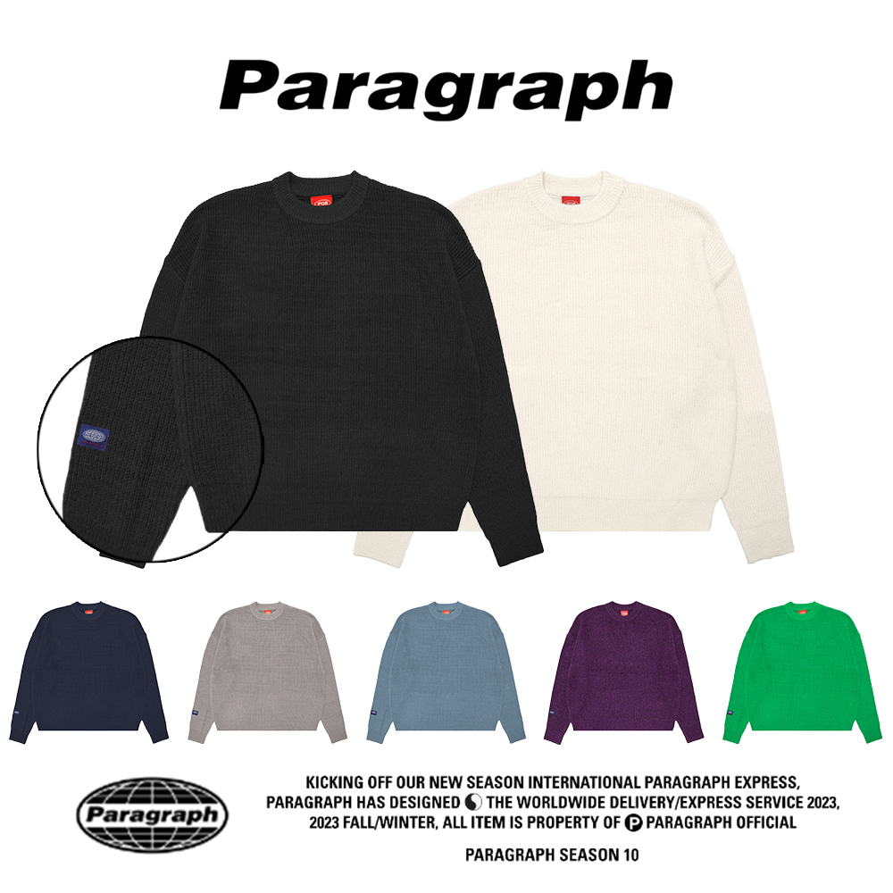 【Paragraph】23FW★ MERINO WOOL ROUND KNIT no.054