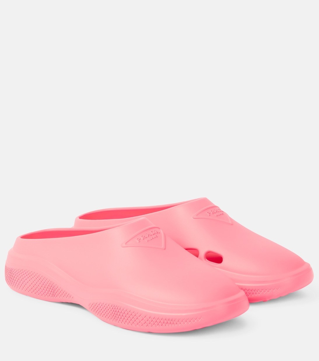 【希少】PRADA Rubber clogs ラバーサンダル 黒 ピンク 2色 希少】PRADA Rubber clogs ラバーサンダル 黒 ピンク 2色 靴