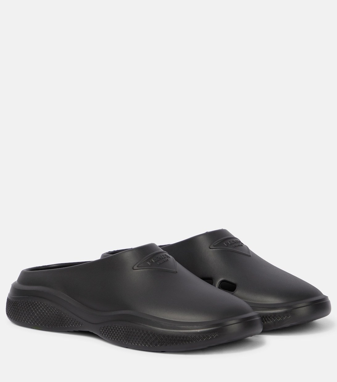 【希少】PRADA Rubber clogs ラバーサンダル 黒 ピンク 2色 希少】PRADA Rubber clogs ラバーサンダル 黒 ピンク 2色 靴