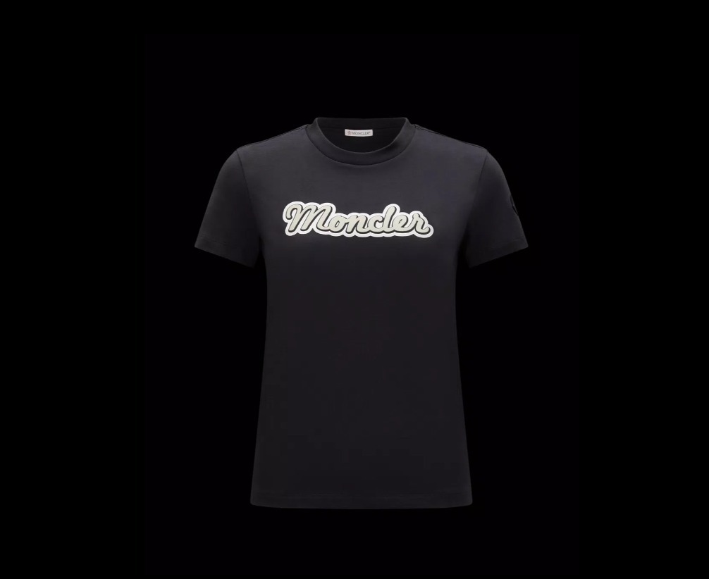 MONCLER 2023/24秋冬 レタリングロゴ入り クルーネックTシャツ