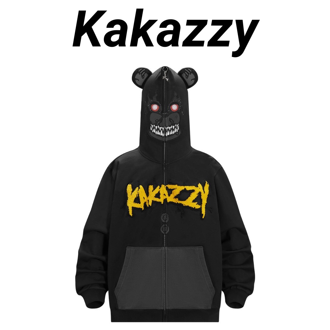 ◆Kakazzy◆フルジップ パーカー Black Eyes Can See 送料込