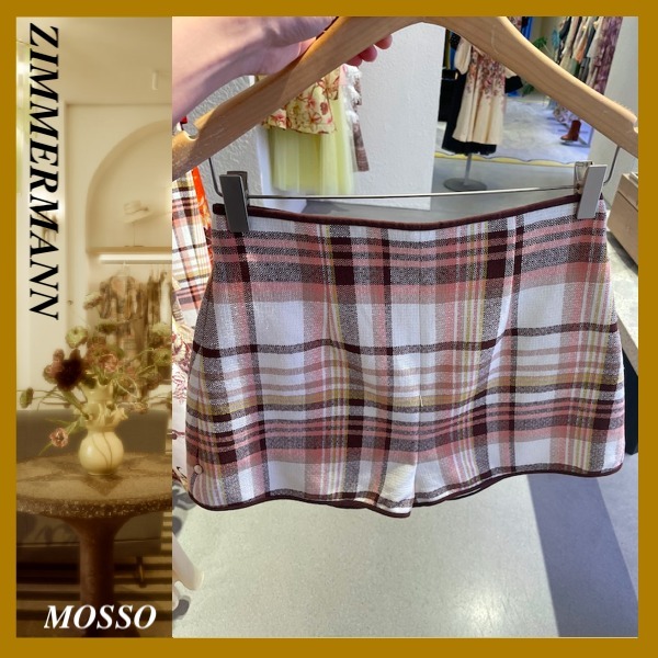 【Zimmermann】MATCHMAKER CHECK DANCE SHORT ショートパンツ