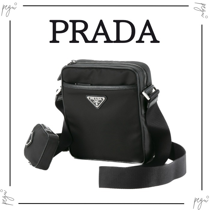 【PRADA】国内発送 ReNylon 縦型ショルダーバッグ ポーチ付き