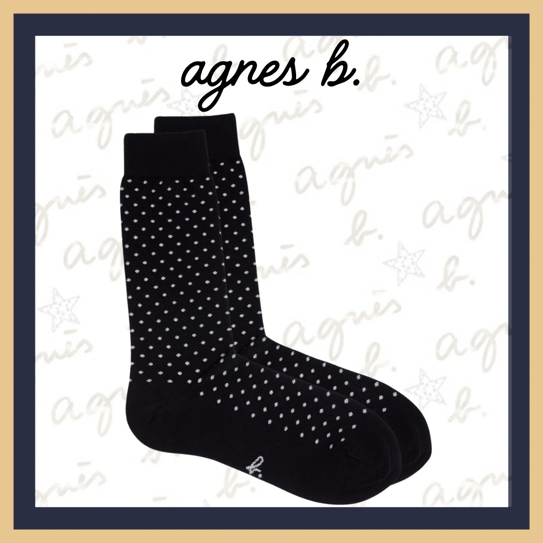 【Agnes b.】CHAUSETTES ドット ソックス 靴下 ユニセックス
