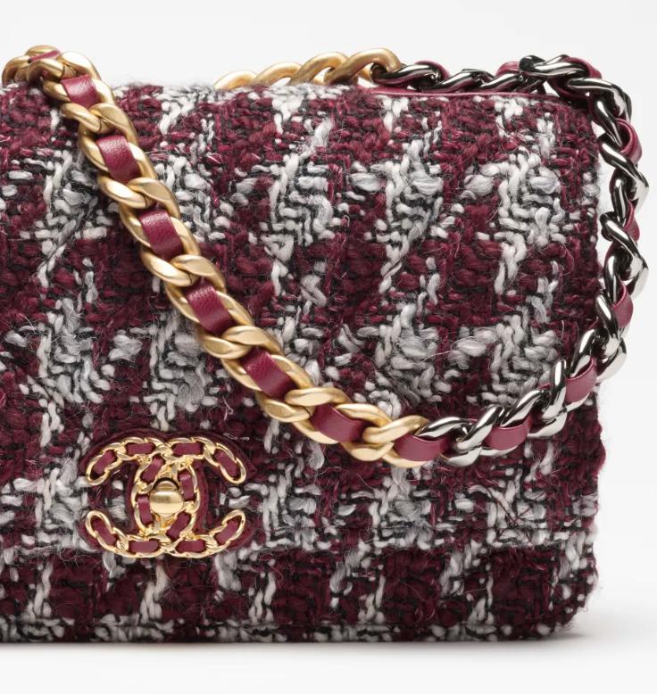VINTAGE シャネル CHANEL19 チェーンウォレット ツイード 2023/24FW◇送料込【CHANEL】19 チェーン ウォレット ツイード