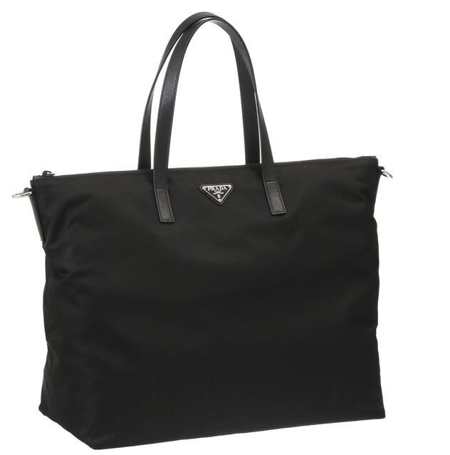 【送料無料】PRADA Re Nylon xサフィアーノレザー トートバッグ