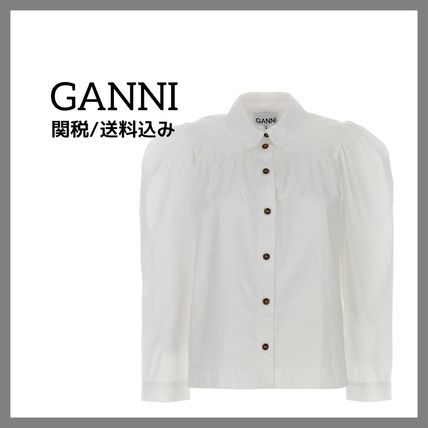 ホワイト(白)系 Ganni(ガニー) ブラウス・シャツ(レディース) - 海外