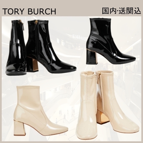 VIP★TORY BURCH パテントレザー アンクルブーツ