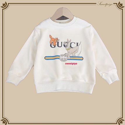 GUCCI Kids Girl More Tops GUCCI CHILDREN'S PRINTED COTTON SWEATSHIRT 