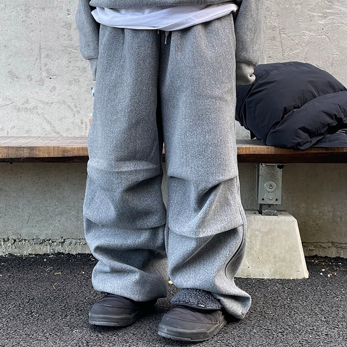 パンツ・ボトムスその他 HUECLOSET (set-up) WOOLEN RELAX PANTS (3 colors) BTR292
