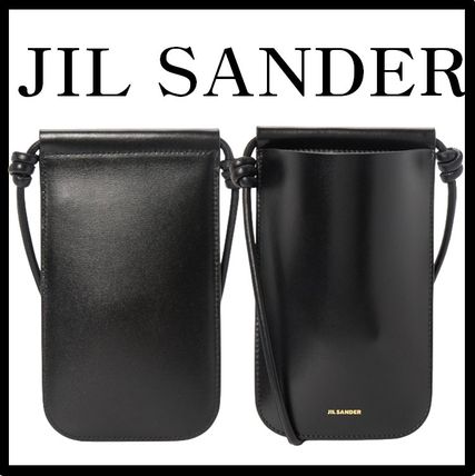 Jil Sander Shoulder Bags Casual Style Street Style Logo Shoulder Bags