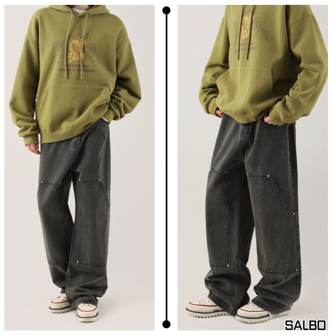 [AVANDRESS] Carpenter Pocket Denim Pants-2COL★男女共用★ AVANDRESS] Carpenter Pocket Denim Pants-2COL☆男女共用
