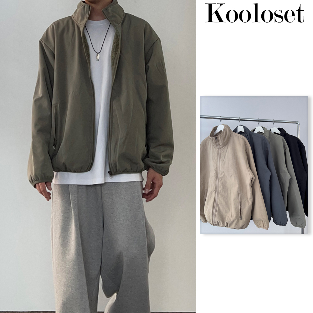 【KOOLOSET】Daily Nylon Fleece Zip-Up