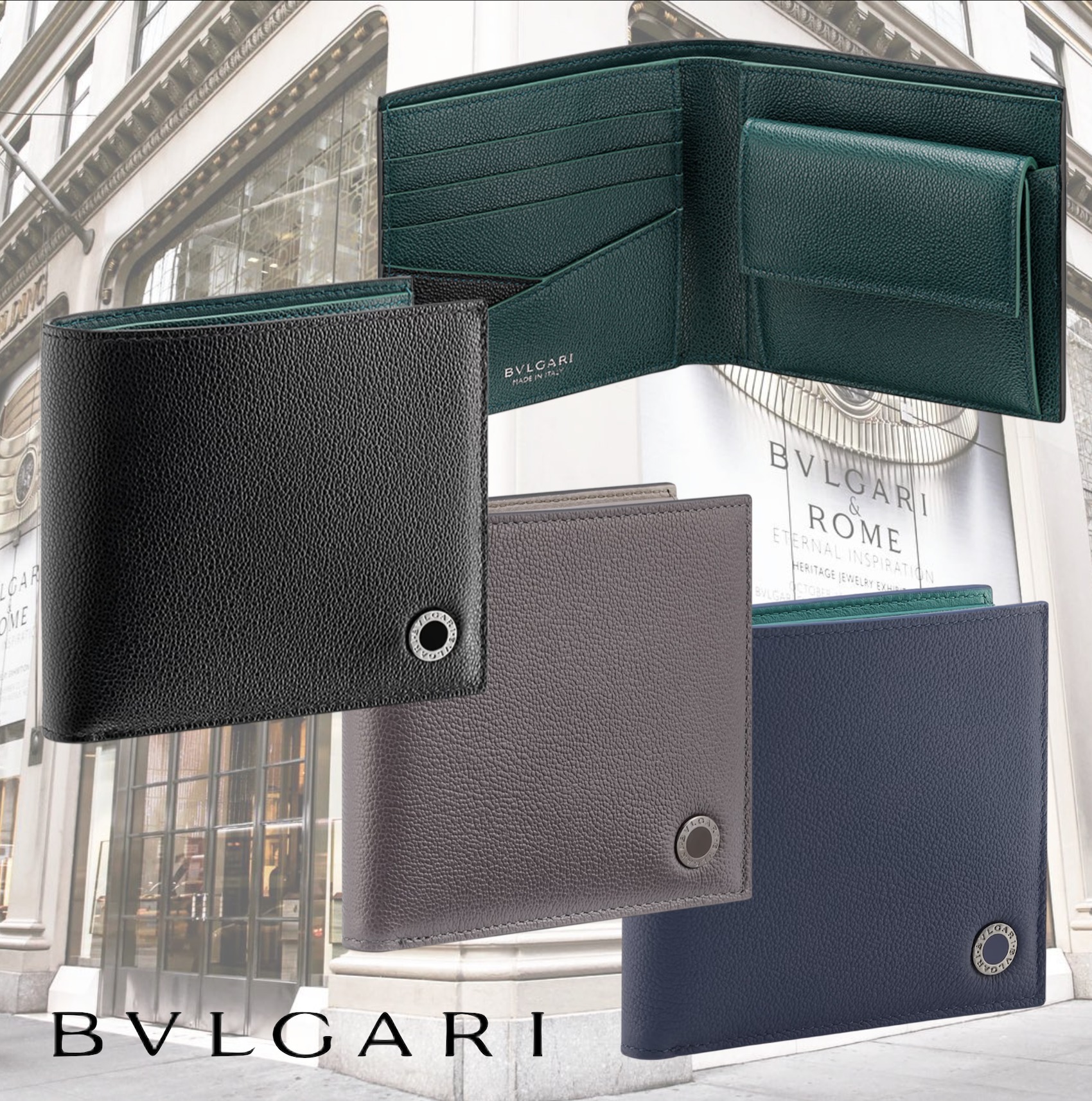 国内発送★【BVLGARI】ブルガリ・ブルガリ マン 二つ折り財布