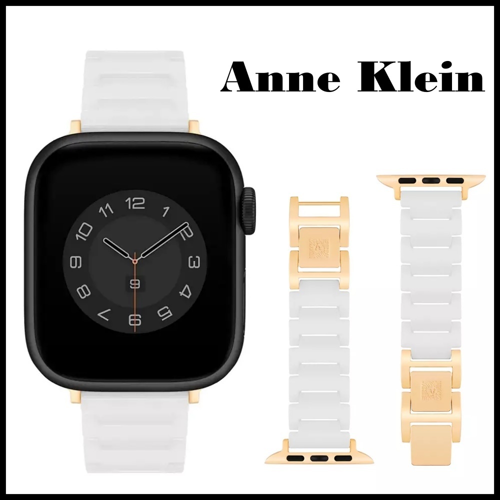 Anne Klein★おしゃれ♪アイボリー色マーブルApple Watchバンド