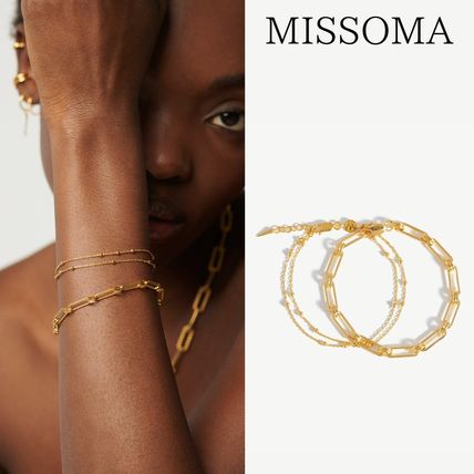 ☆お買い得☆【MISSOMA】18k ダブルチェーンブレスレット セット