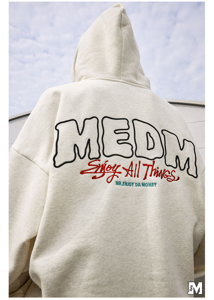 MEDM パーカー 刺繍 カジュアル ストリート 男女兼用 おしゃれ