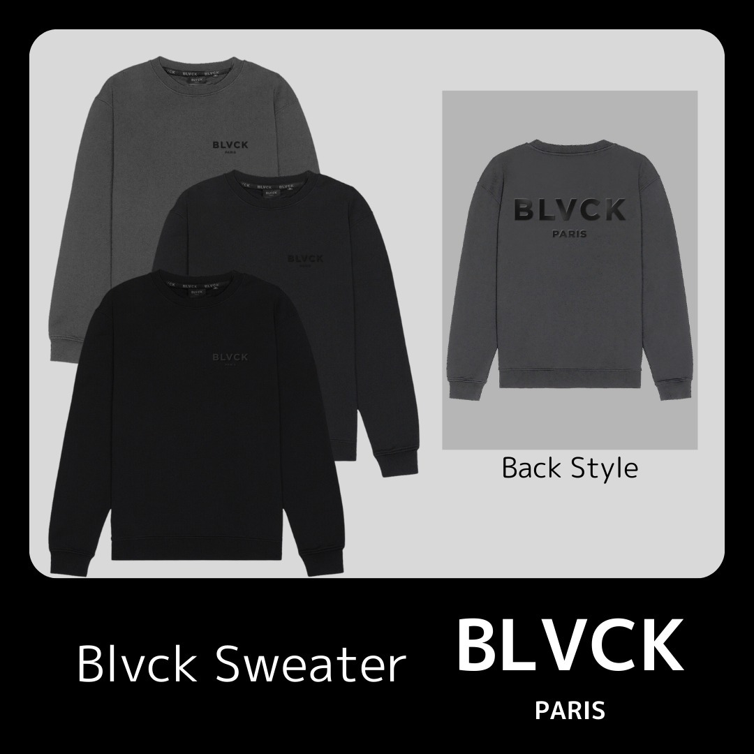 シンプル☆着回し抜群【BLVCK PARIS】ブラック トレーナー