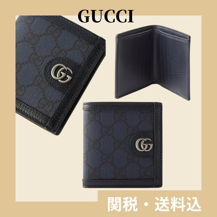 ☆GUCCI☆GGスプリーム コーティングキャンバス 二つ折り財布