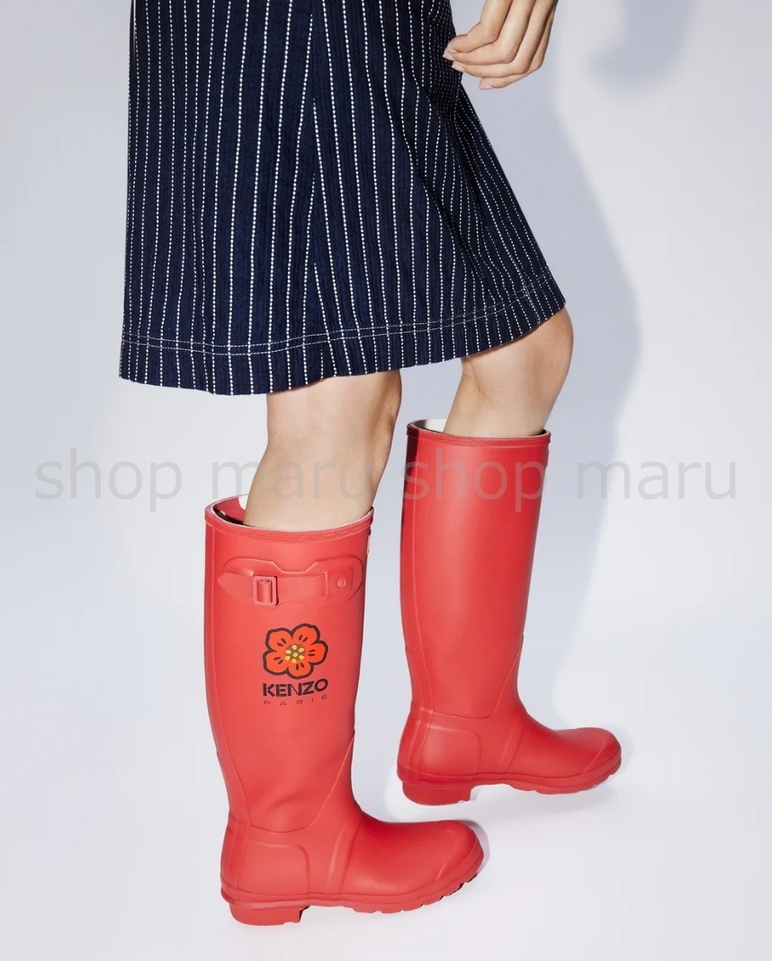 HUNTER×KENZO◇BOKE FLOWER トール ウェリントン レイン ブーツ