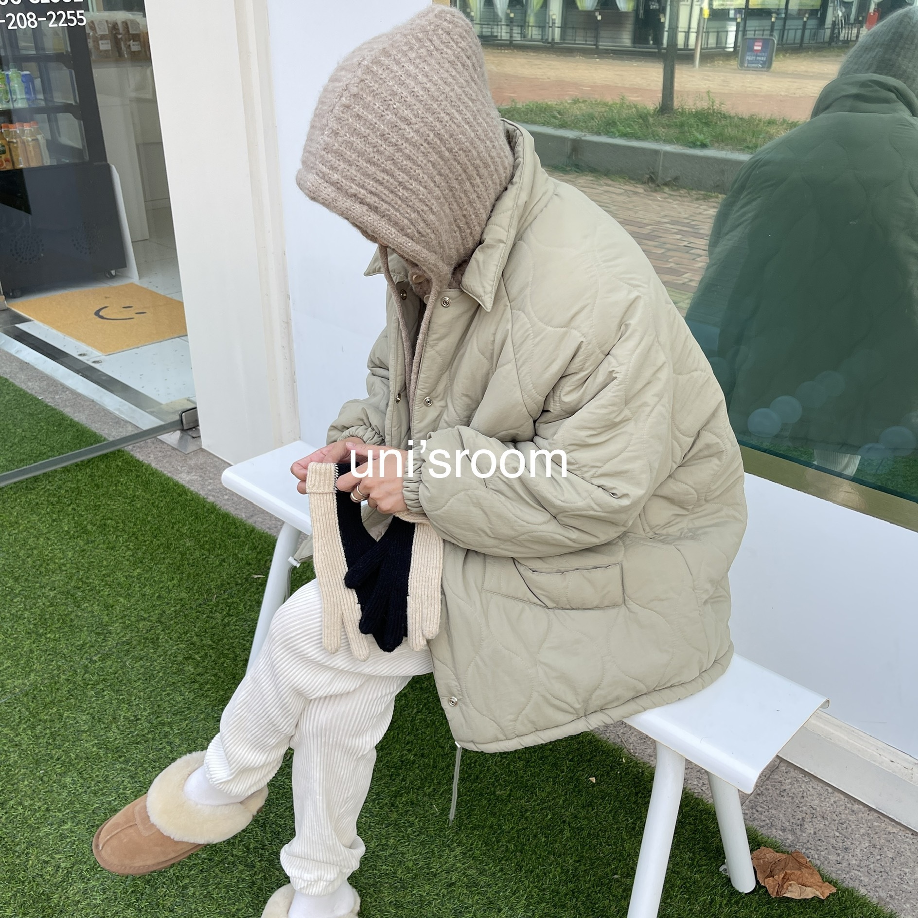 uni's room■キルティングボアブルゾン OT-AW24-18LK