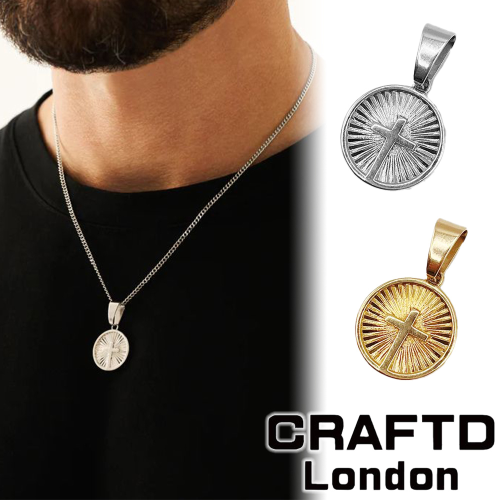 CRAFTD London ネックレス CIRCLE CROSS PENDANT トップ