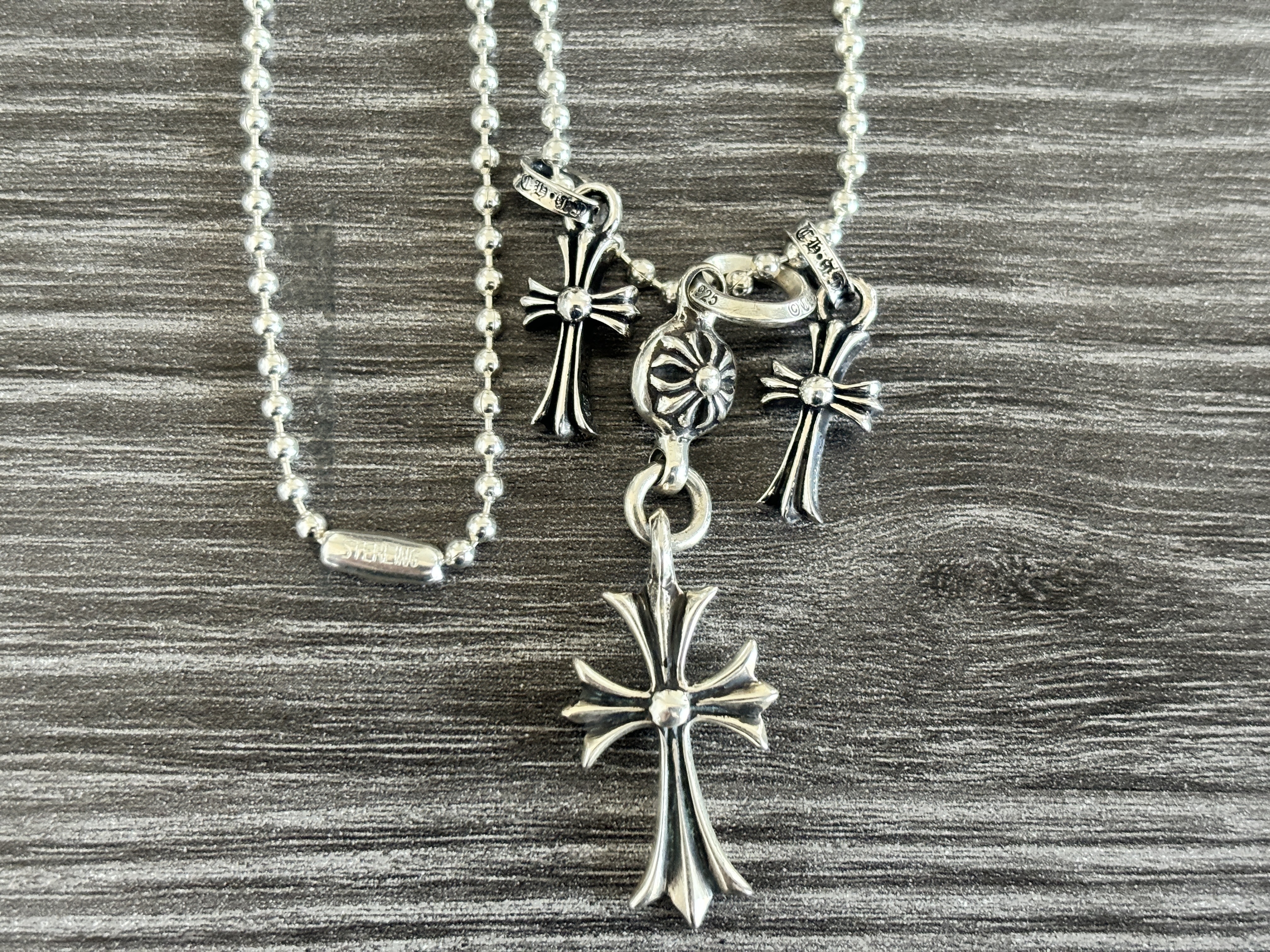 Chrome Hearts†至高の逸品†トリプルクロスネックレス (CHROME