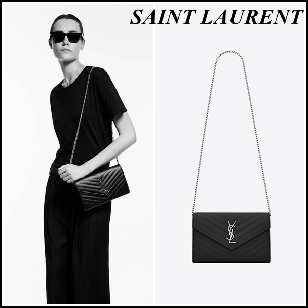 【関税込】◆SAINT LAURENT◆ロゴ マテラッセ ショルダーバッグ
