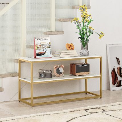 Table & Chair Unisex Gold Furniture Consoles Night Stands TV Tables