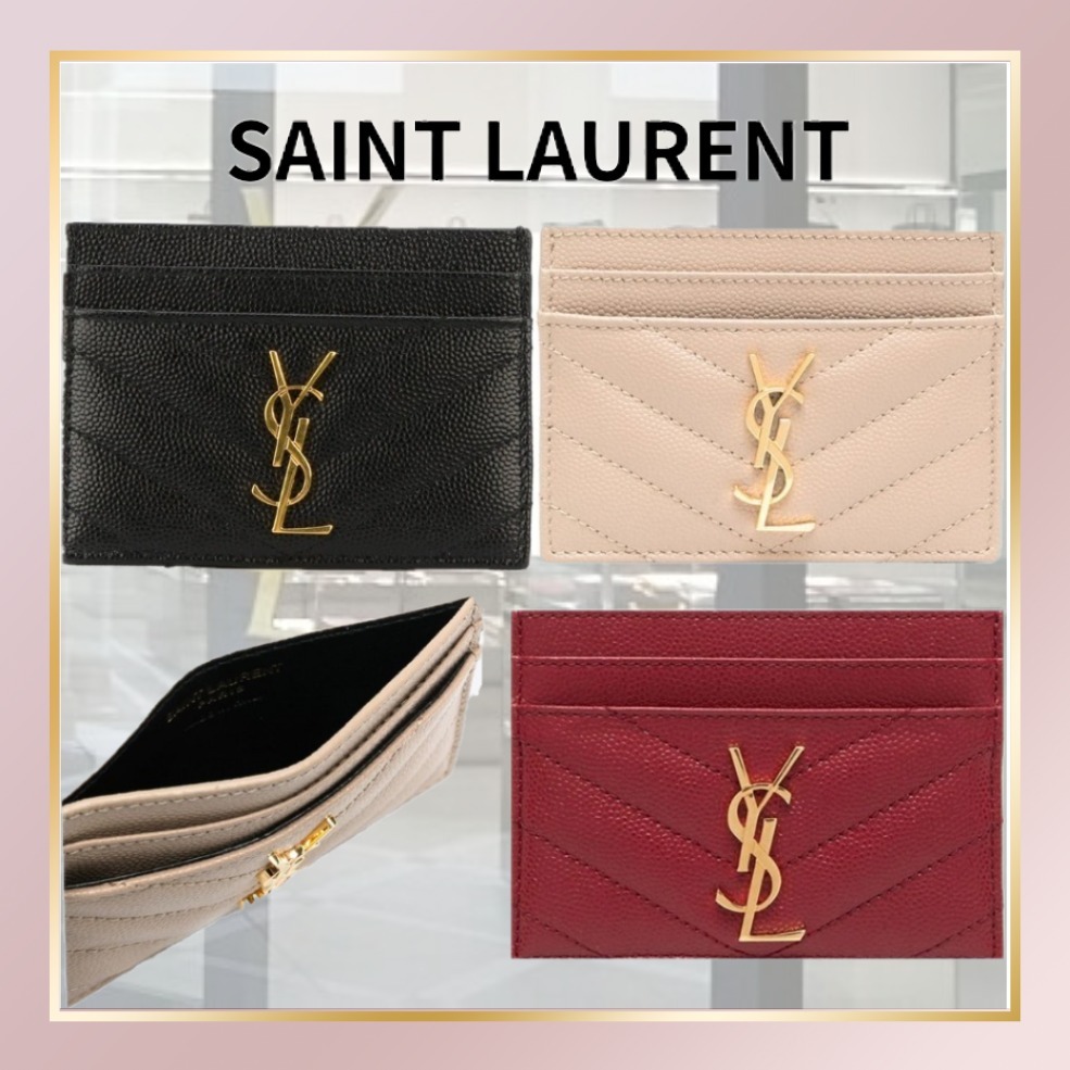 【SAINT LAURENT】カードケース モノグラム レザー シンプル