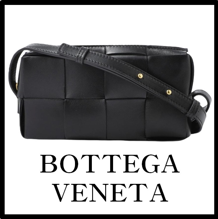 ★関税込★BOTTEGA VENETA★カセットミニショルダーバッグ BLACK