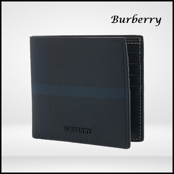 ◆Burberry◆ チェック ロゴ 二つ折り財布 8074692