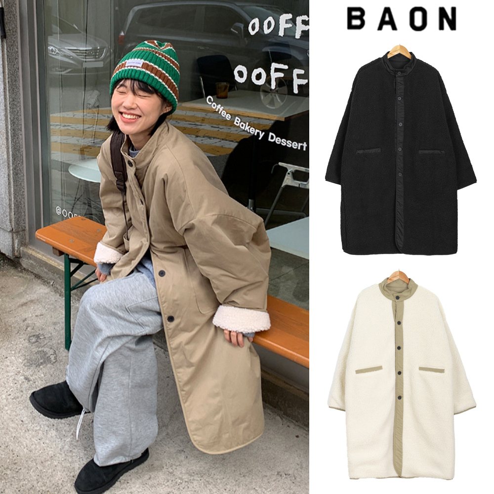 【BAON】Homui Reversible Fleece Long Field Jumper