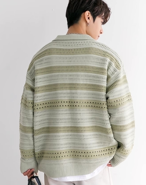 メンズ トップス ハーフジップニット ボーダー 着回し きれいめ メンズ トップス ハーフジップニット ボーダー 着回し きれいめ