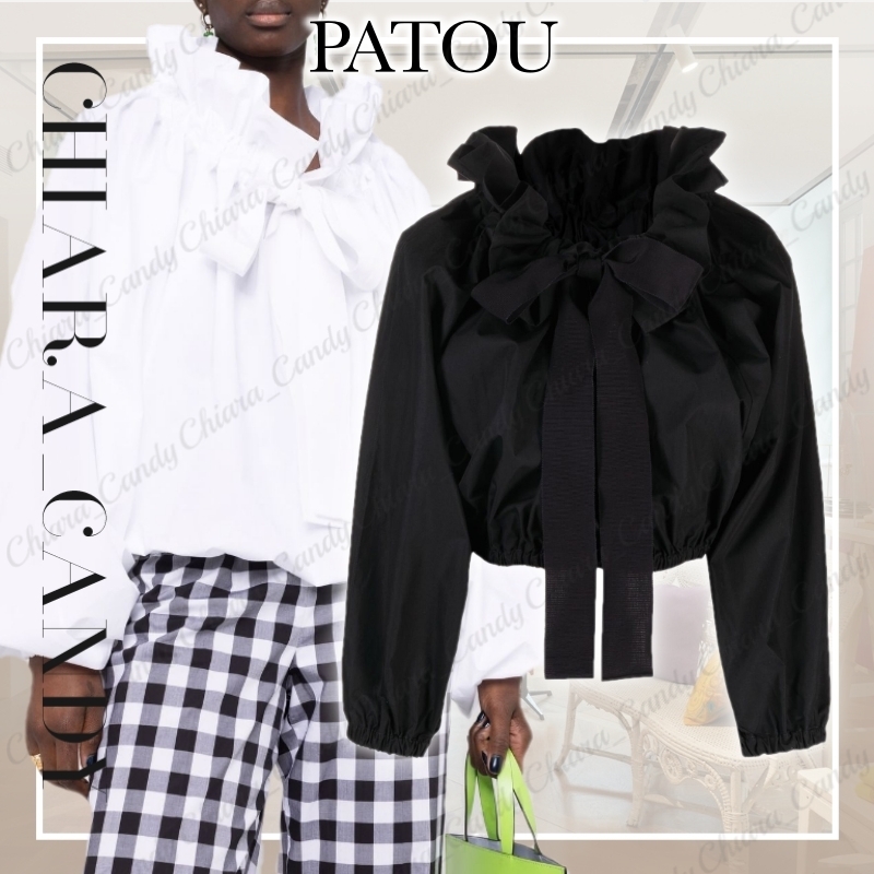 【23SS NEW】PATOU/ ドローストリングパフスリーブトップ /2色