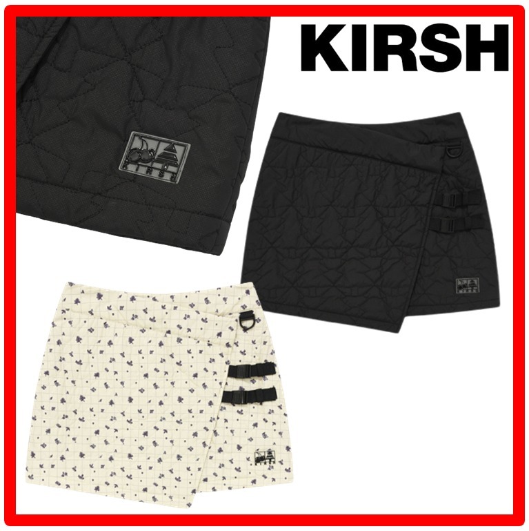 ☆韓国の人気☆【KIRSH】☆PATTERN QUILTING MINI WRAP SKIR.T☆