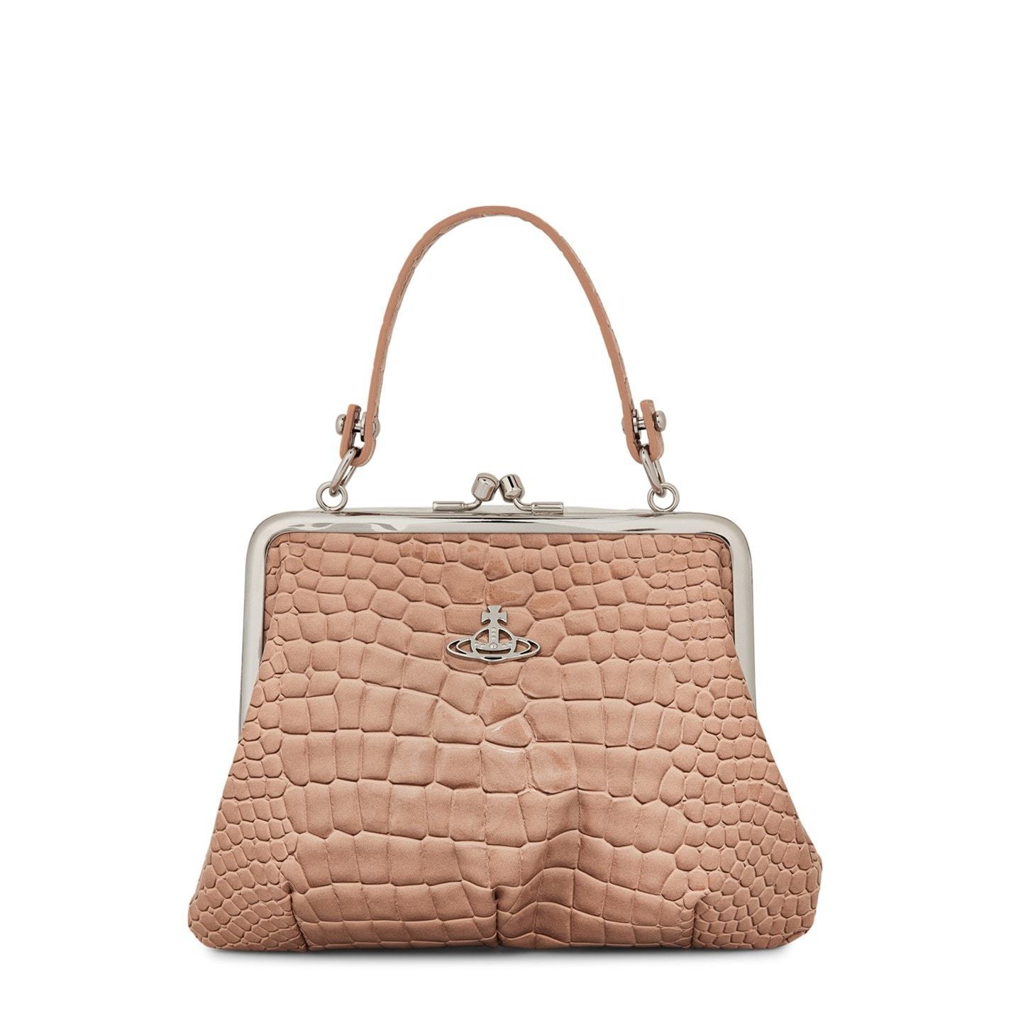 【Vivienne Westwood】 フレームクロコ型押しバッグ