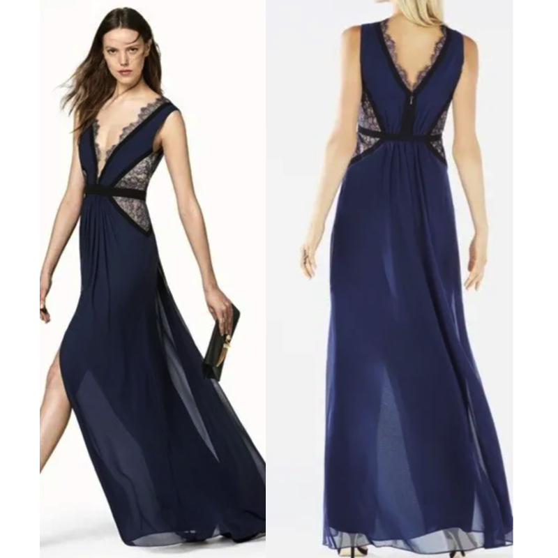 ☆BCBG MAXAZRIAレースインセットカクテルワンピース☆